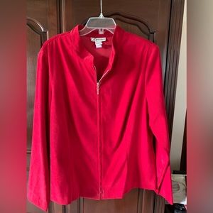 DressBarn Ladies Red Zip Top Size XL